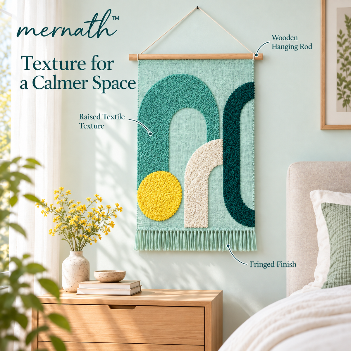 𝒎𝒆𝒓𝒏𝒂𝒕𝒉™ Textured Fabric Wall Hanging