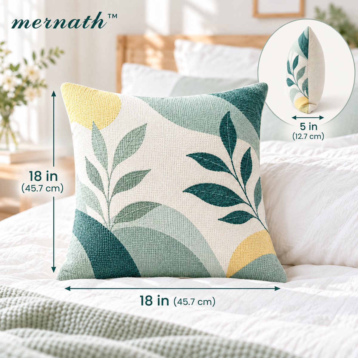 𝒎𝒆𝒓𝒏𝒂𝒕𝒉™ Woven Cotton Accent Pillow Cover